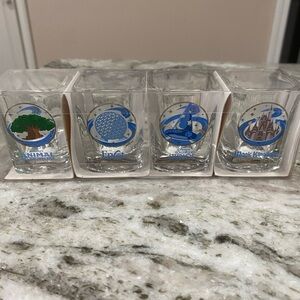 Disney Parks Iconic Attractions Shot Glass Set - Blue and Green